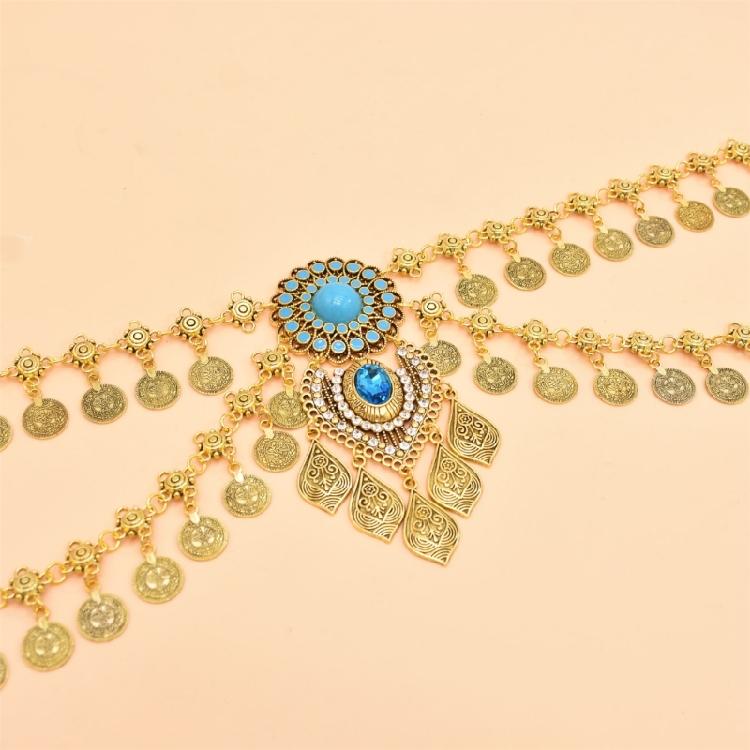 Stylish Metal Chain Belt Multi Layer Waist Chain Layered Belly Decor for Belly Dance Parties Theatrical Performances