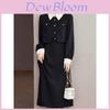 Formal Black Dress For Women With High Waist And Long Sleeves Ideal For Office Wear
