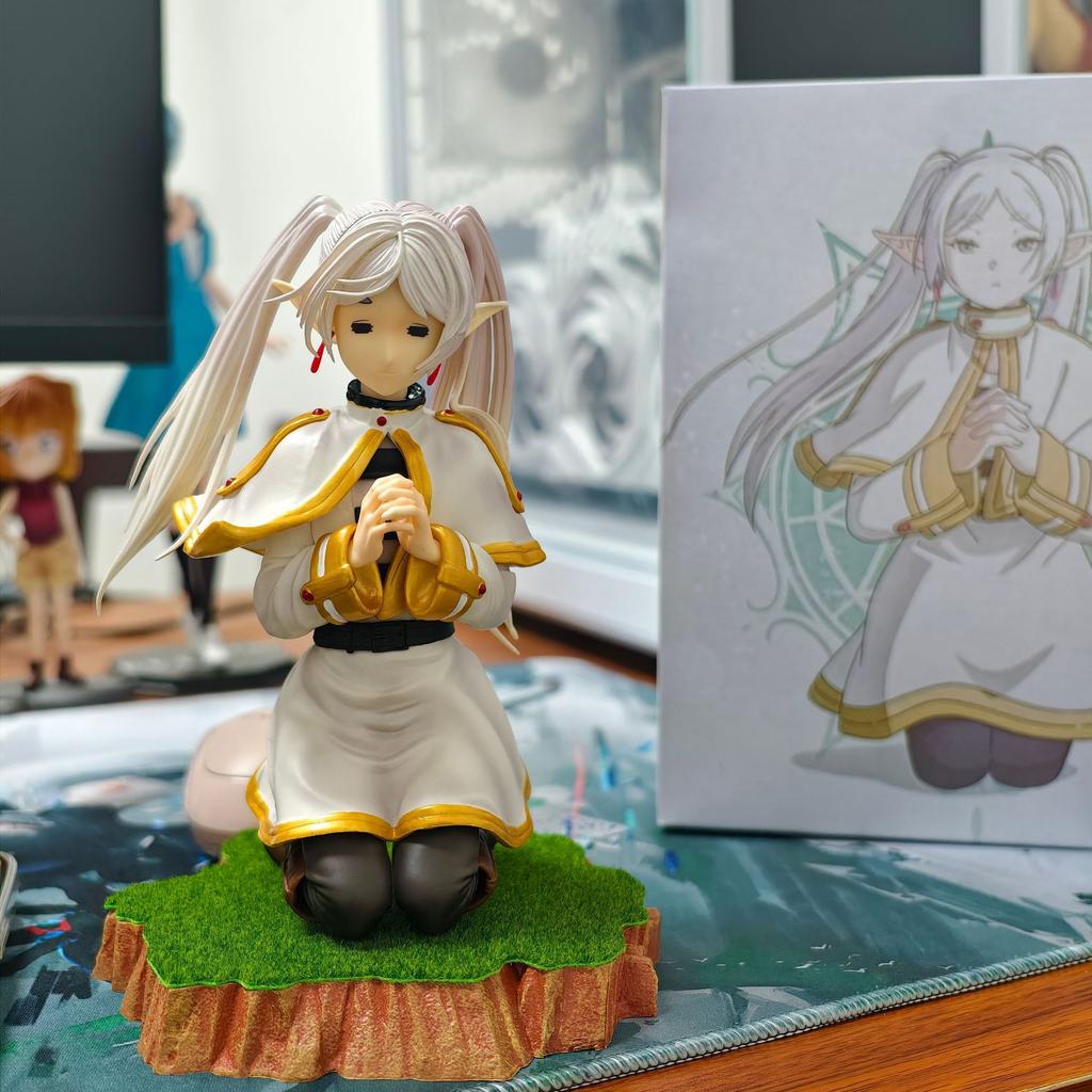 Frieren: Nach dem Ende der Reise Doppelkopf-Skulptur GK Anime-Figur Sammlerstück Desktop-Dekoration Geschenk für Anime-Fans