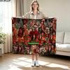 Terrifier Horror Print Flannel Blanket High Quality Warm Comfortable Cover for All Seasons Perfect for Gifts Home Decor