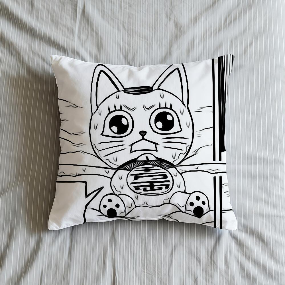 T-TurboS-ES G-Granny Cushion Cover Soft Case Sofa Living Room Home Anime Comfortable Office Cat Decor Protective Pillow
