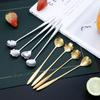 Japanese Style Sakura Rose Gold Stainless Steel Spoon for Coffee and Dessert