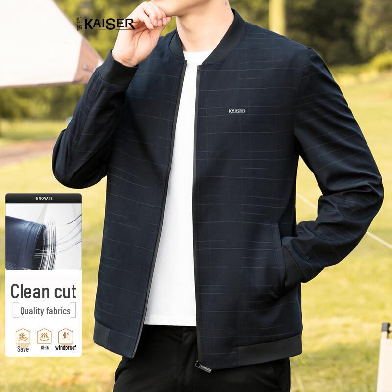 Men s Plaid Baseball Collar Jacket 50