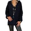 2026 Autumn Winter Pure Color Cable Knit Hoodie - European/American Bestseller
