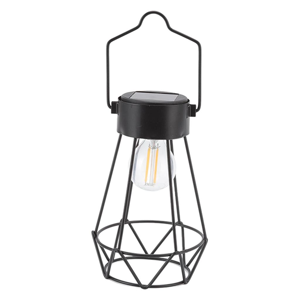 Handheld Solar Lanterns LED Vintage Lampshade Hanging Design Portable Camping Lantern for Kitchen