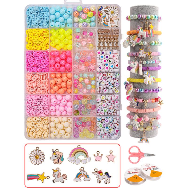 Beaded Diy Jewelry Unicorn Accessories Material Beads Handmade Beads Loose Beads Accessories Bracelet Full Set