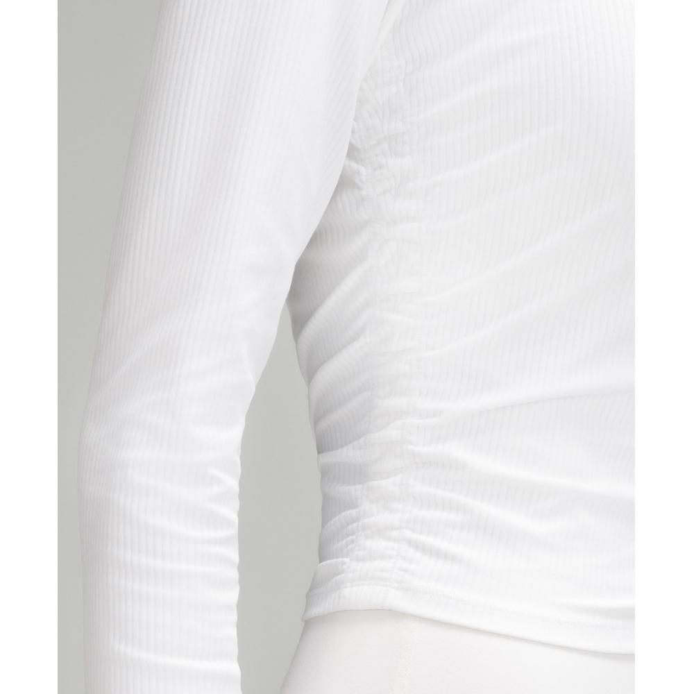 Lululemon All It Takes Ribbed Nulu Long Sleeve Shirt whIte
