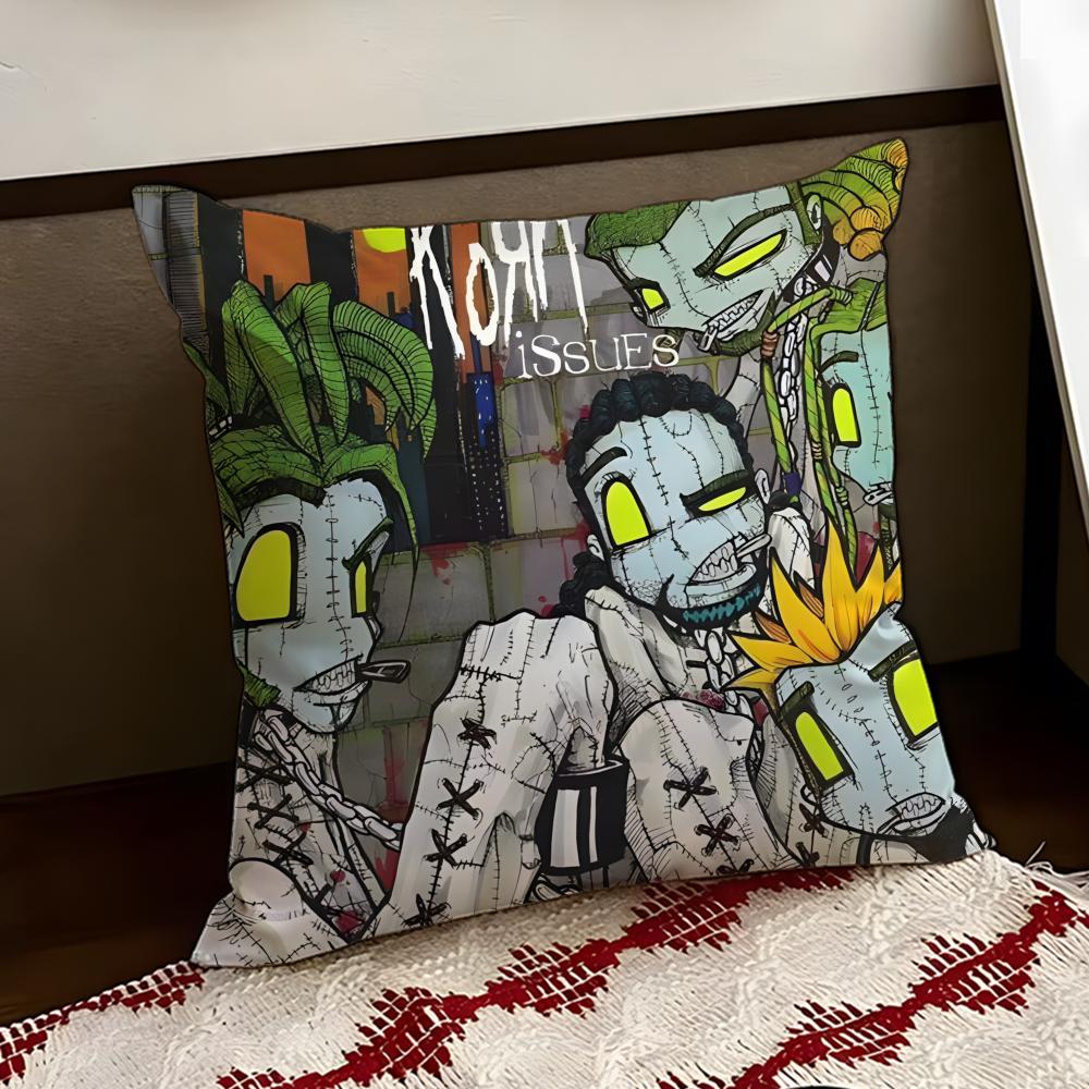 KKorn Band Cushion Cover Reversible Soft Durable Pillow Cover Home Car MultiScene Use for Daily Comfort