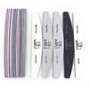 5Pcs Nail Files 80/100/150/180/240 Grit Double-sided Half Moon Sandpaper Nail File Cuticle Remover Buffer Manicure Tools