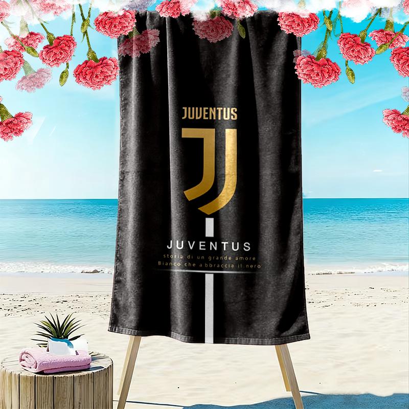 1pz Telo da Spiaggia Football Club Juventus, Morbido Telo da Spiaggia Adatto per Spiaggia Nuoto, Campeggio all'Aperto e Viaggi