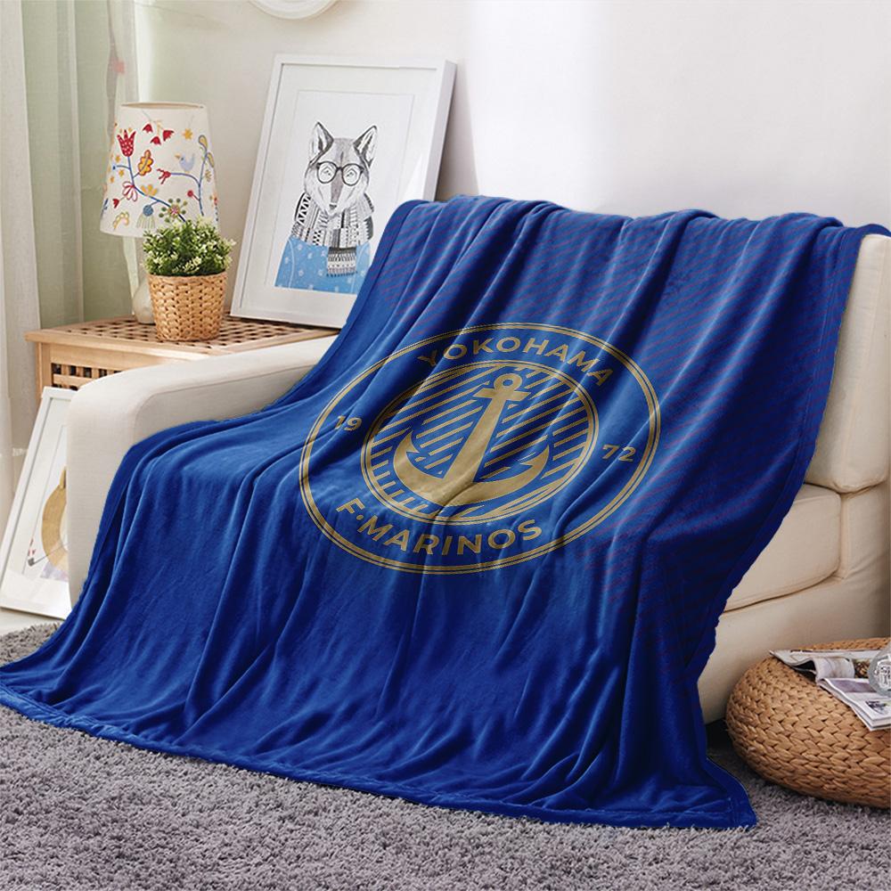 Yokohama F. Marinos Print Flannel Blanket, High quality Comfortable for All Seasons, Home Decor, Warmth and Comfort