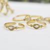 Versatile Titanium Steel Ring Women Do Not Fade Fashion Stacking Opening Adjustable Inlaid Zircon Stainless Steel Ring