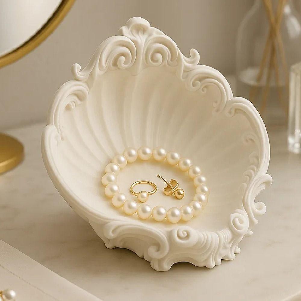 Minimalist 3D Printing Shell Jewelry Tray Creative INS Jewelry Storage Holder Elegant Simple Mini Key Tray Desktop Ornaments