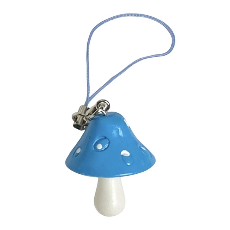 Mushroom Theme Keychain Colorful Resin Artwork For Keys Backpacks Trendy Practical Gift For Birthdays Celebrations