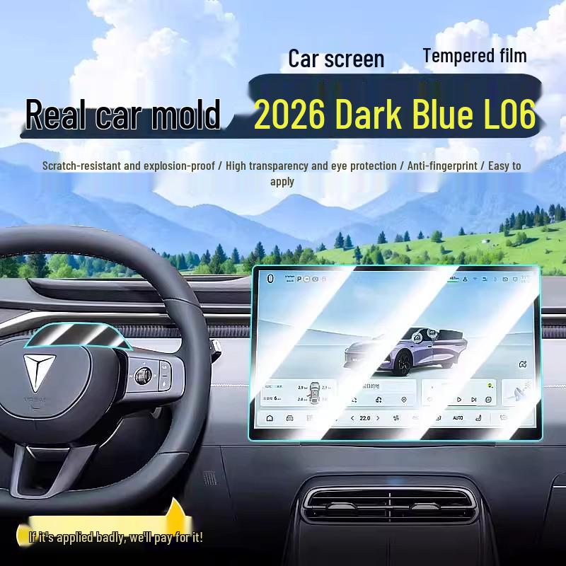 Deep Blue L06 Center Console Tempered Film: Compatible with 26 Navigation Display Models.