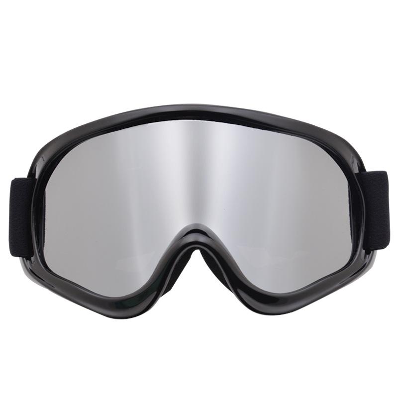 Motorcycle glasses Off-road goggles Helmet goggles Motorcycle Rider Goggles Cycling windproof goggles for protection from wind and sand серебряный