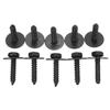 100Pcs Screws Metal Car Body Fender Bumper Retainer Clips Black Phosphate Finish