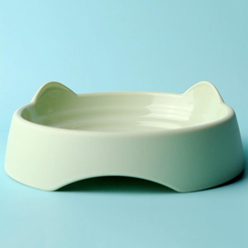 Pet Food Bowl 3-D Cat Ear Dog Food Bowl Pet Feeding Bowl Dog Food Storage Bowl Anti-Skid Stable Base Dogs Pet Dishware