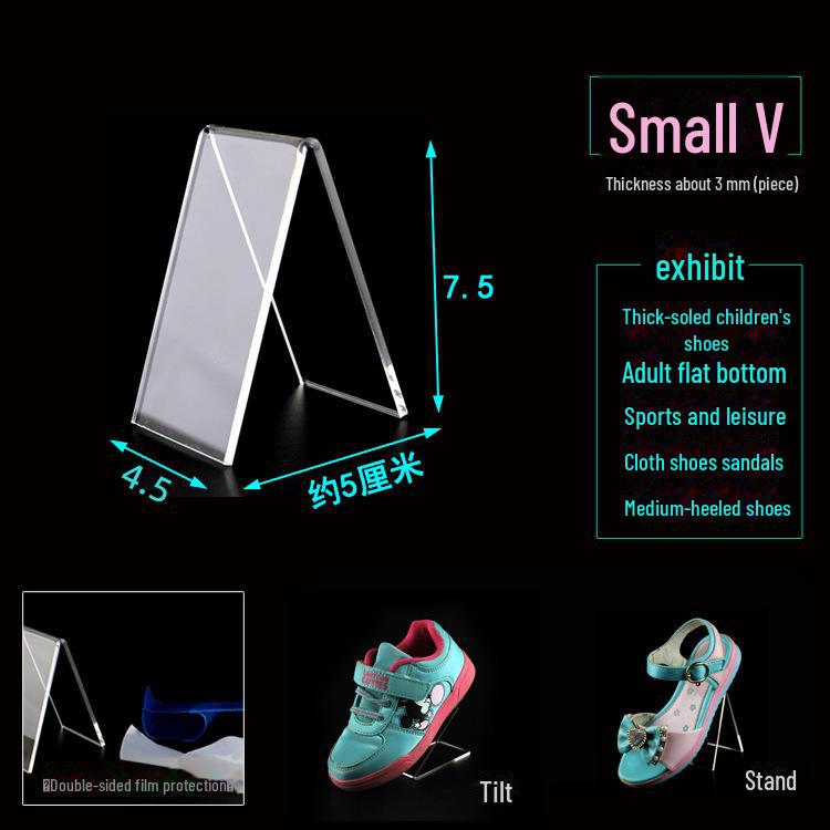 

Прозрачная акриловая стойка для обуви для взрослых и детей