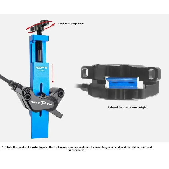 TOOPRE Bicycle Hydraulic Oil Disc Brake Piston Reset Tool MTB Road Bike Oil Disc Brake Caliper Piston Reset Installation Tools