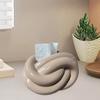 Taschentuchbox Keramik mit künstlerischer Knotenform Moderner Stil Taschentuchhalter Dekoration für Zuhause Taschentuch