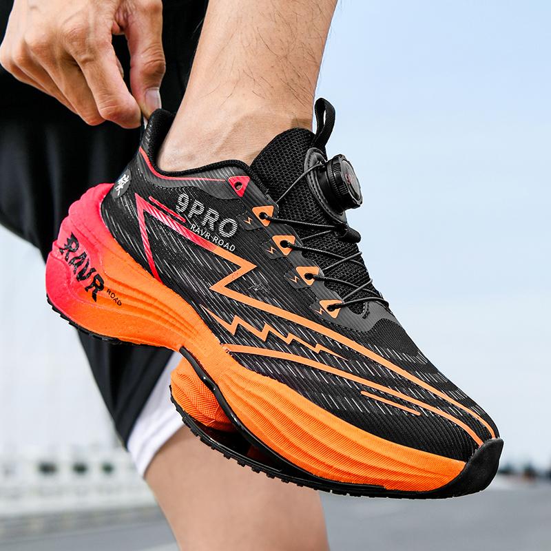 Men Racing Running Shoes Light Foam Carbon Plate Cushioning Stable Shoes Fashion Printed Sneakers Anti Slip Comfoy Tennis Shoes