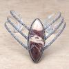 Design Jasper Gemstone Handmade Jewelry Cuff Bracelets 7''Adjustable