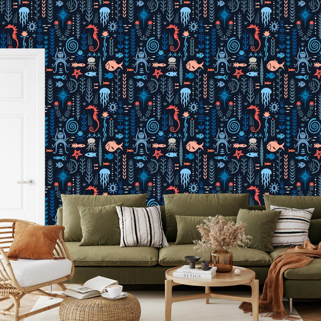 Colorful Animals Wallpaper for Living Room and Bedroom 50x1000