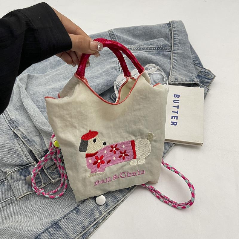 Carto embroidered handbag - casual and fashiable, single shoulder bag, lightweight, suitable for commuting, crossbody bag