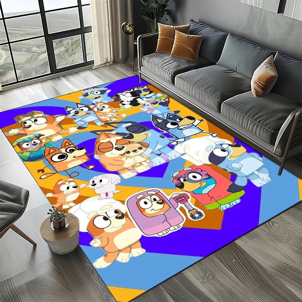 2025 New Style Bluey Family Cartoon Dog Carpet Rug for Living Room Bedroom Home Sofa Decoration,Kids Play Non-slip Floor Mat