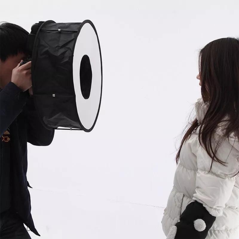 45CM Universal Softbox Compatibles Flash and LED for Macroed Portrait Studio Use Portable Portrait Light