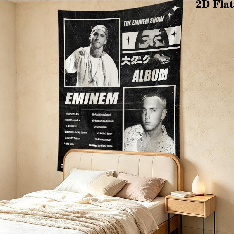 Eminem Wall Tapestry Aesthetic Wall Hanging Printed Fabric Blanket Decorative Tapestries For Bedroom Living Room Home Decor