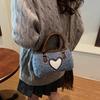 Winter Faux Lamb Wool Women's Top-handle Bags Fashi Ladies Shoulder Crossbody Bag Small Barrel-shaped Handbag Female Purse