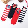 4 Pairs New Winter Cute Christmas Socks Three-dimensional Cartoon Decorative Cotton Middle Tube Socks Christmas Gift Socks Woman