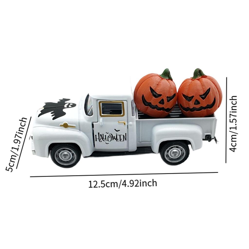 Halloween Alloy Truck Model Creative Halloween Table Decoration Table Centerpieces for Mantel Party Favor Farm Party Kitchen