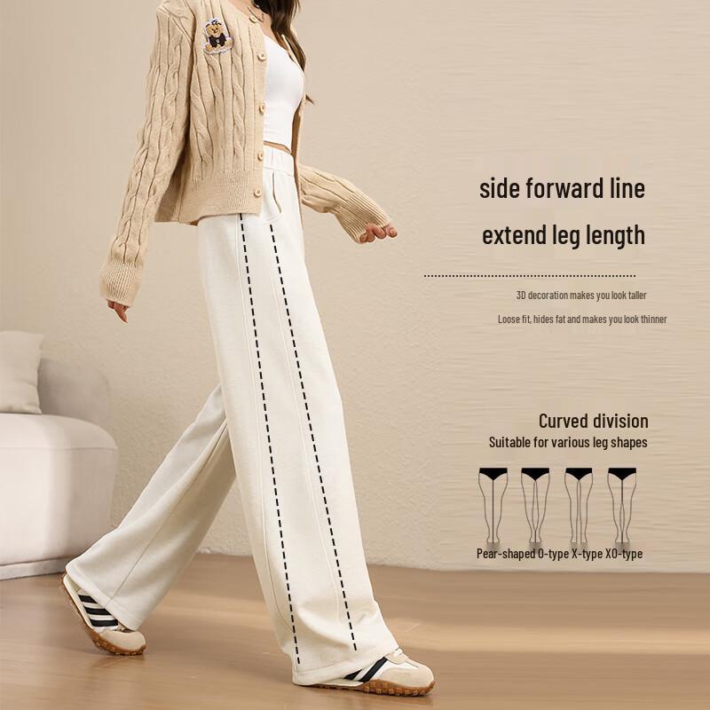 Women's High-Waist Drapey Wide-Leg Casual Trousers