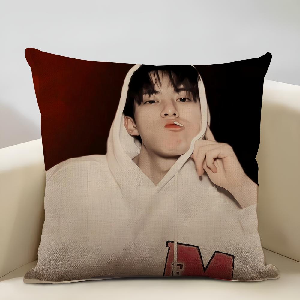 Dylan Wang Chinese Actor Cushion Household Decoration Linen Sofa Cushion Cover: Skin-Friendly & Breathable with Invisible Zipper