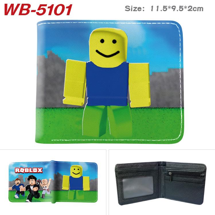 ROBLOX Game Peripheral Wallet Cartoon Print Short Fold Card Holder Unisex Coin Purse Leather 1pcs