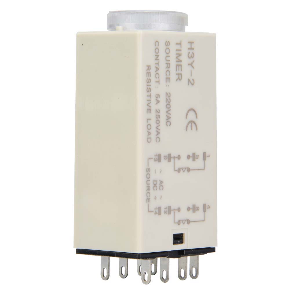 H3Y2 Power On Time Relay Pointer Control Delay Timer 8Pin 5A AC220V (1S)