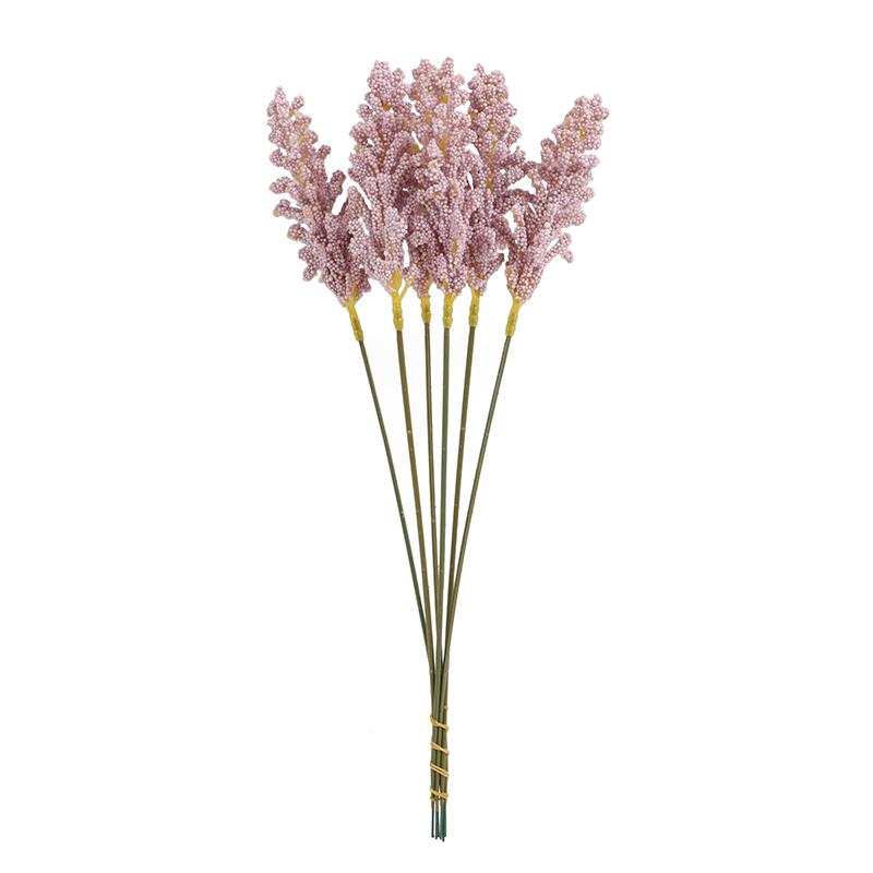 2PC Bundles Decorative Grain Ears Rustic Foam Real Touch Wheat Stalks Faux Home Decor Simulation Artificial Wedding 32cm