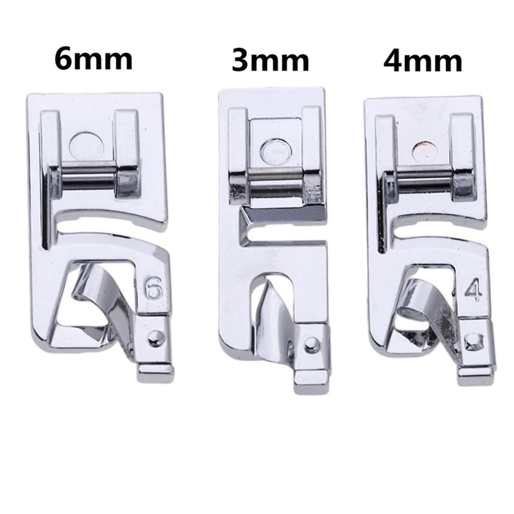DIY Craft Rolled Feet Singer Brother Knitting Sewing Machine Foot Presser Hem Sewing Accessories