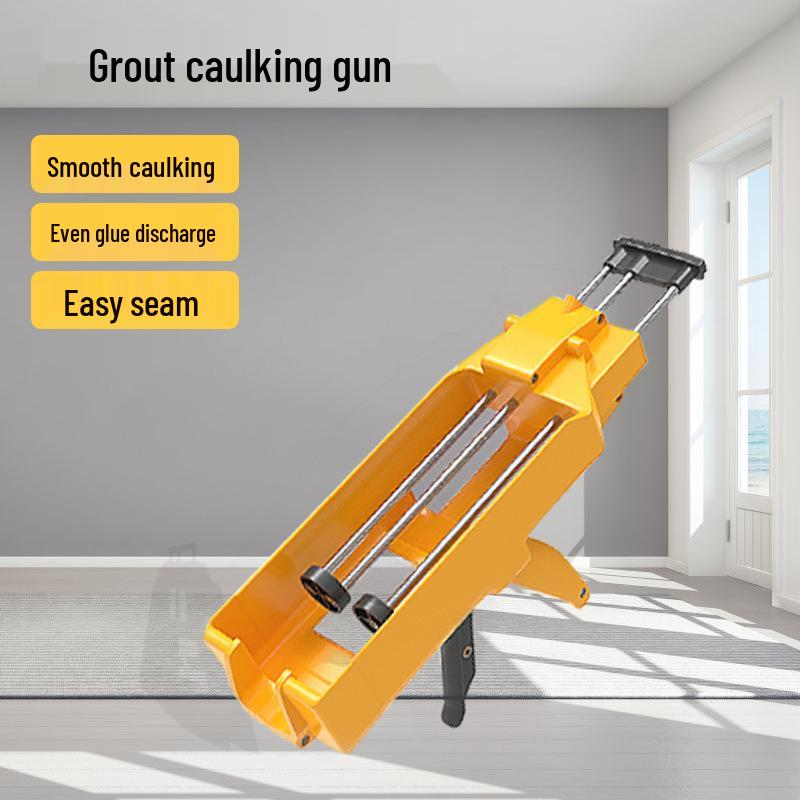 Automatic Silicone Glass Glue Gun & Grout Tool for Tile, Adhesive, and Nail-Free Applications