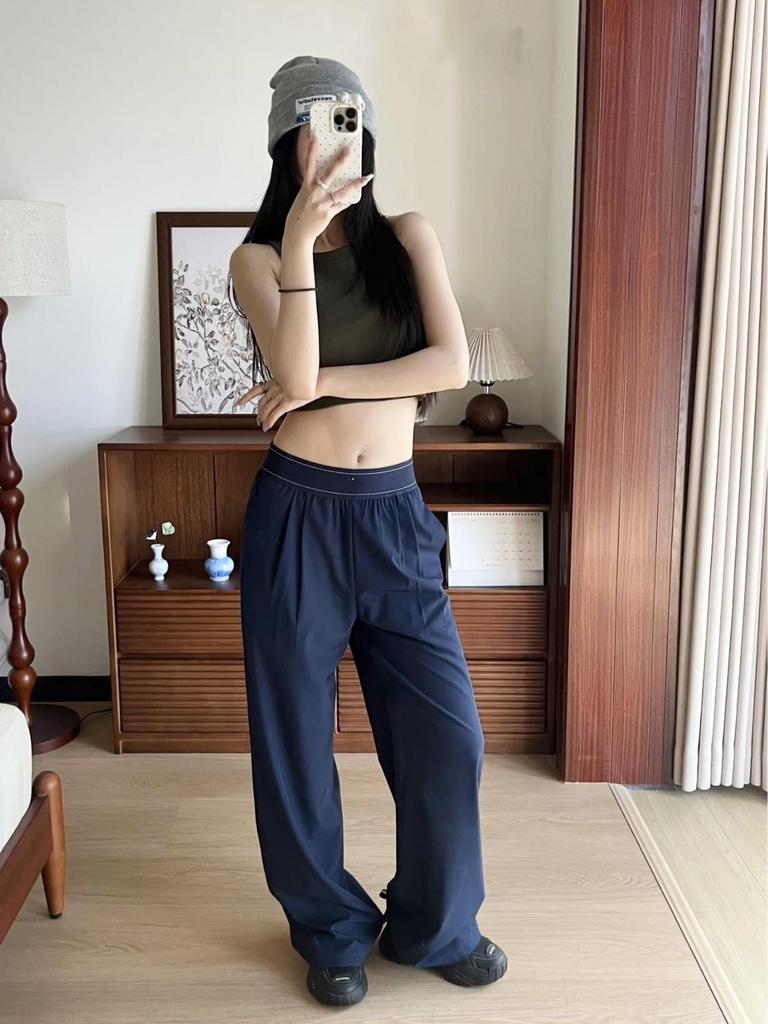 ALO Damen Sommer-Yogahose mit hoher Taille und weitem Bein - Dehnbar, Locker, Vielseitige Fitnessbekleidung