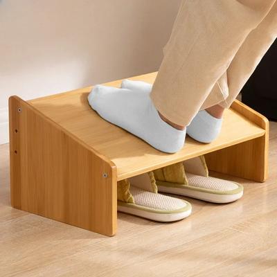 Footstool Simple Modern Office Desk Foot Rest Bathroom Toilet Wood Feet Rest Household Footstool Raised Platform Under the Table