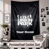 Wandbehang mit individuellem Namen & Text, Linkin Park Dekorationstuch für Schlafzimmer
