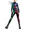 New Halloween Muscle Human Skeleton Digital Printing Button Hand Skinny Elastic Women's onesie Women's