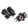 5Pcs 2/4 Hole Rca Female Stereo Audio Jack Av Audio Input Socket Connector
