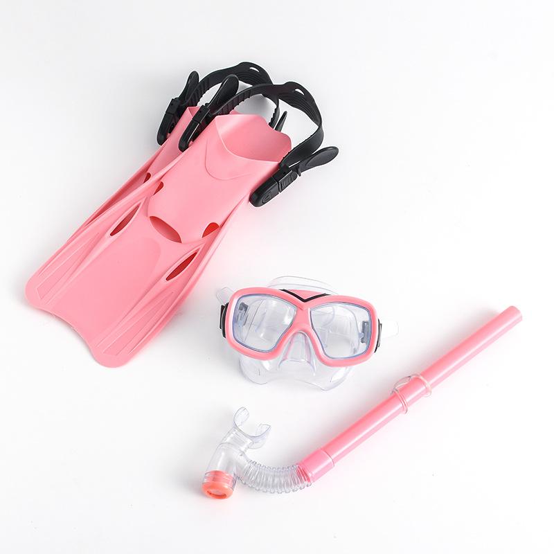 Diving Goggles, Snorkeling Sanbao Set, Swimming Mask, Snorkel, Flippers.