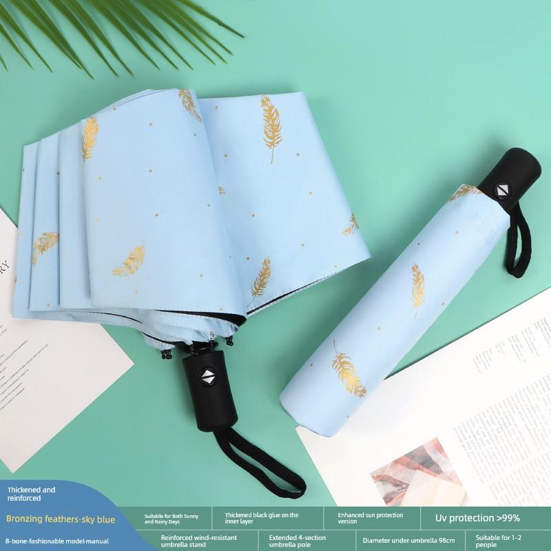Dual-Purpose Umbrella for Girls, Foldable, Stylish, Compact, Portable, Automatic Sunshade, Sun Protection, Uv Protection, Sun Umbrella