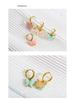 Colorful Resin Butterfly Earrings - European/American Women's Korean Style